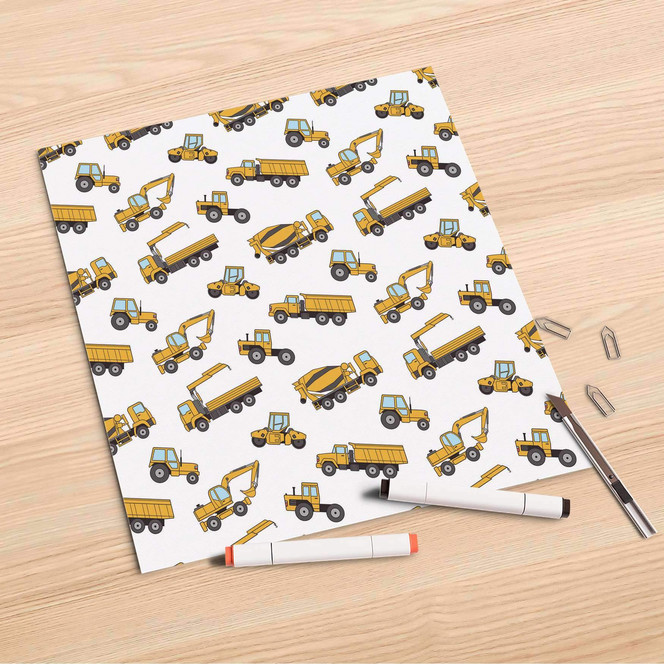 Folienbogen (30x30cm) - Working Cars- Bild 1
