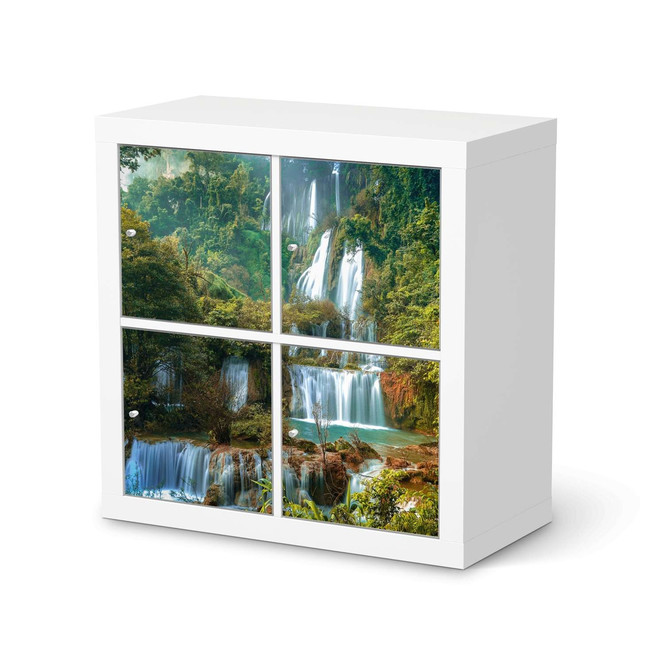 Klebefolie IKEA Kallax Regal 4 Türen - Rainforest- Bild 1