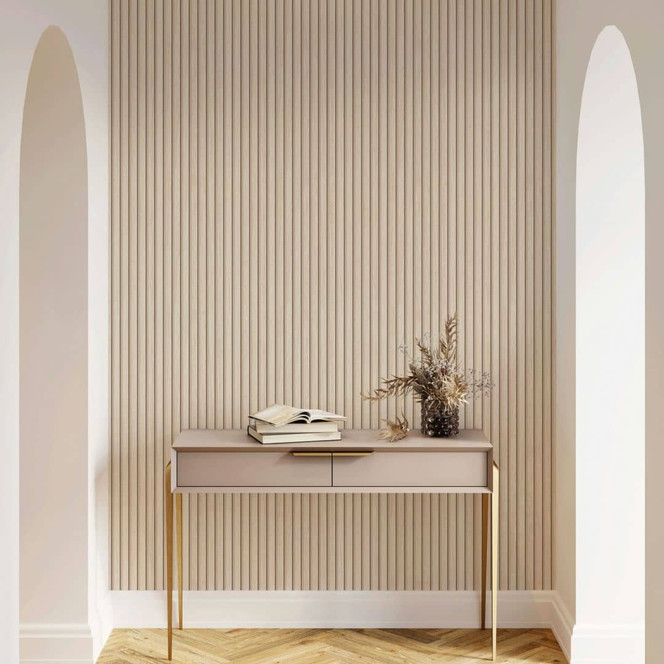 Selbstklebende Tapete Beige Holzoptik Skandi Holzpaneele Klebefolie