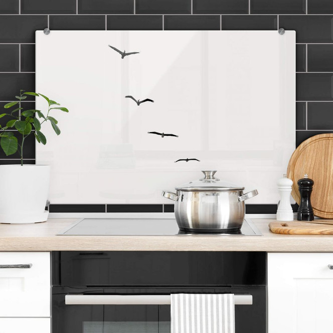 Spritzschutz Kubistika - Hoch am Himmel