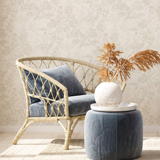 Livingwalls Vliestapete New Walls Cosy & Relax Tapete mit Ästen beige, creme, grau