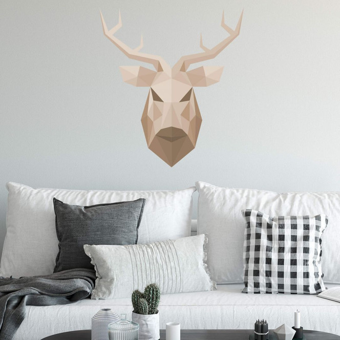 Wandtattoo Polygon - Hirschkopf