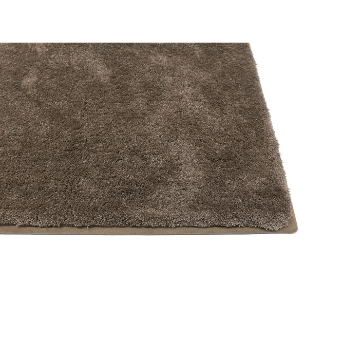 Yuki Velours Paspelteppich Wunschmass in Coffee