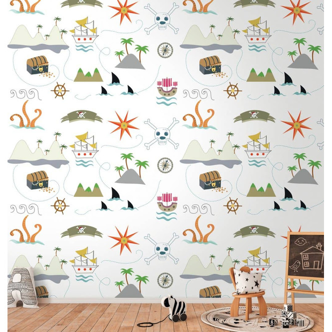Fototapete für Kinder bunt creme - Vliestapete Kunst für Kinder Livingwalls - matt und glatt