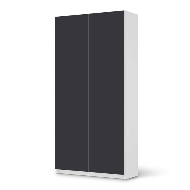 Klebefolie IKEA Pax Schrank 201cm Höhe - 2 Türen - Grau Dark- Bild 1