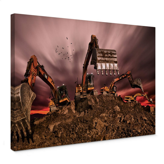 Leinwandbild Majkut - Arbeit auf der Baustelle