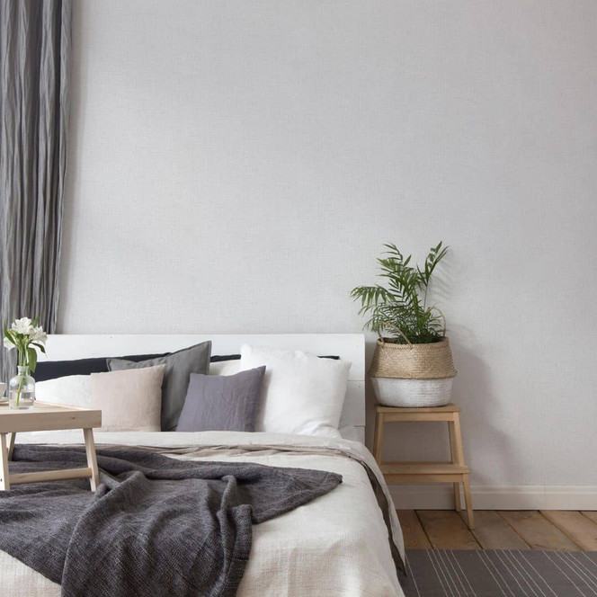 Livingwalls Unitapete Desert Lodge Vliestapete einfarbig weissgrau