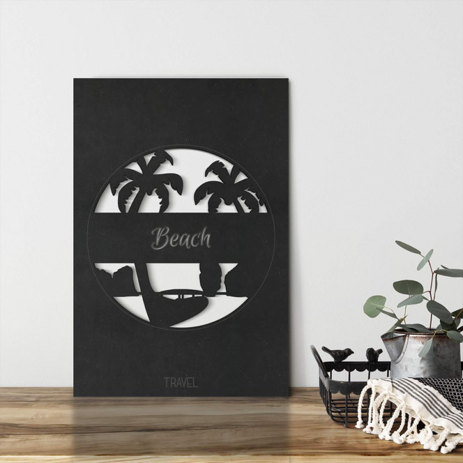 MDF - Holzdeko Travel Beach