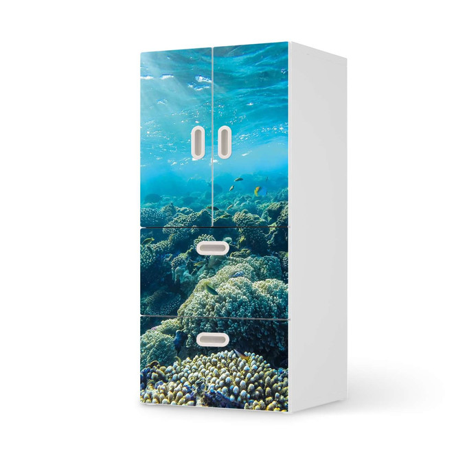 Möbelfolie IKEA Stuva / Fritids - 2 Schubladen und 2 kleine Türen - Underwater World- Bild 1