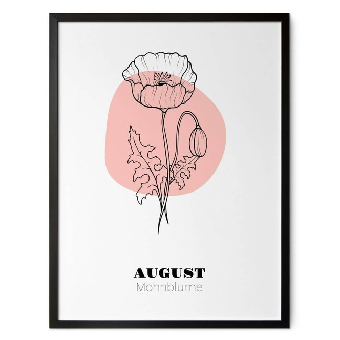 Personalisierbares Poster Monatsblume August