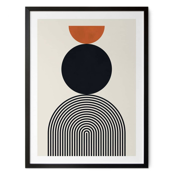 Poster Abstrakte Linien und Kreise im Einklang - Costa