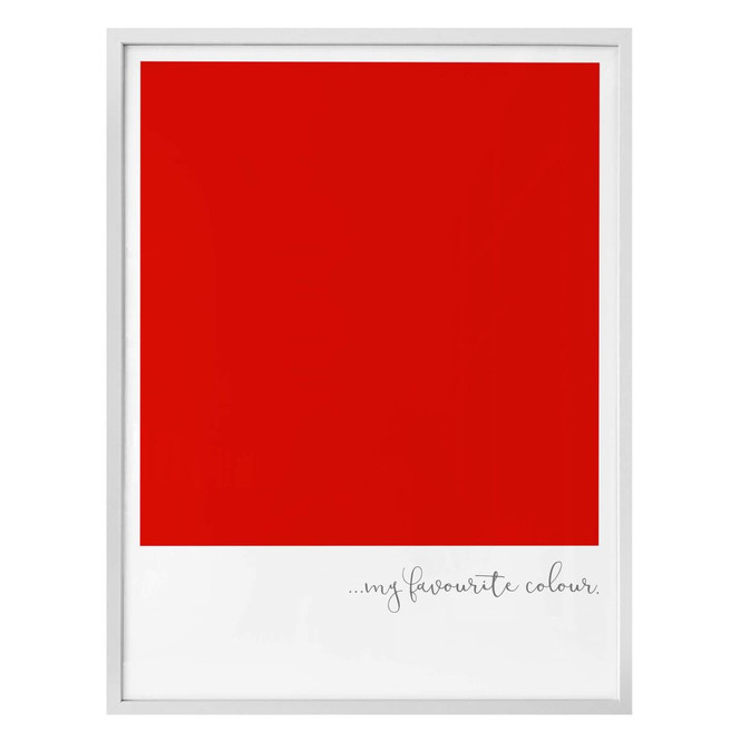 Poster My favourite colour - red