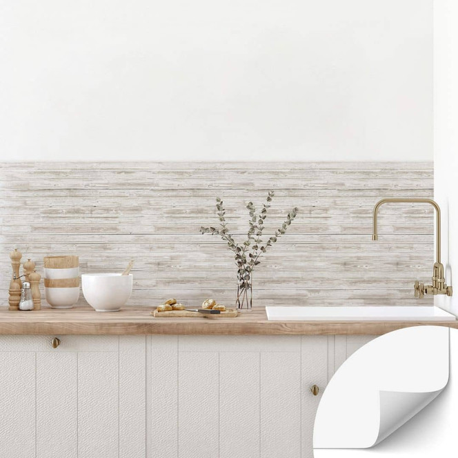Selbstklebende Küchenrückwand Shabby Chic Holz 