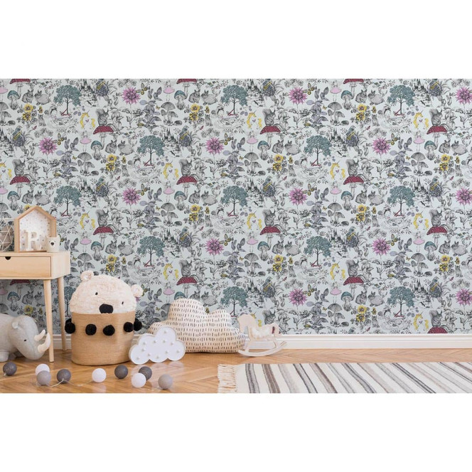 A.S. Création Kinderzimmertapete Little Love Vliestapete schwarz, weiss, gelb, blau, rot