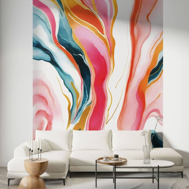 Fototapete Bunte Marmorierung abstrakt - Gokhale