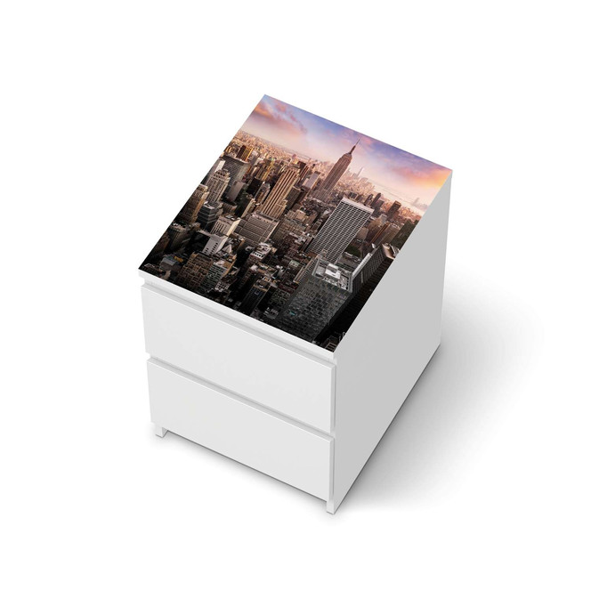 Möbelfolie IKEA Malm Kommode 2 Schubladen oben - Big Apple- Bild 1