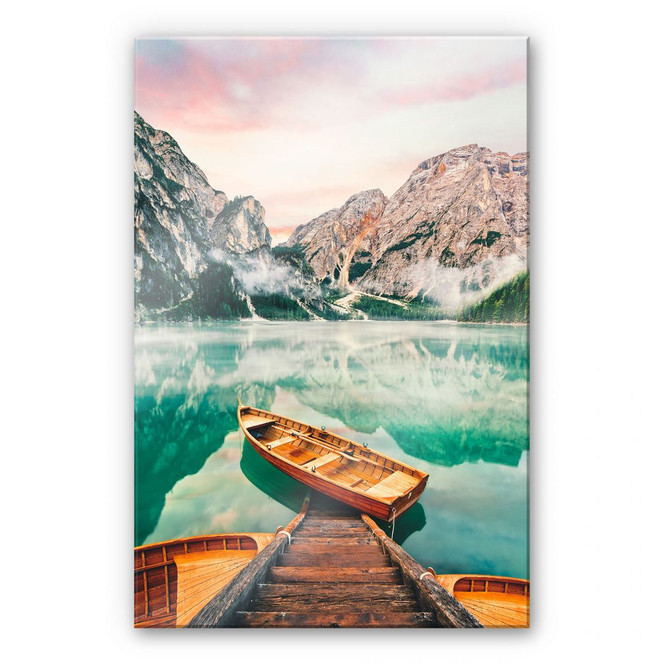 Acrylglasbild Lago die Braies