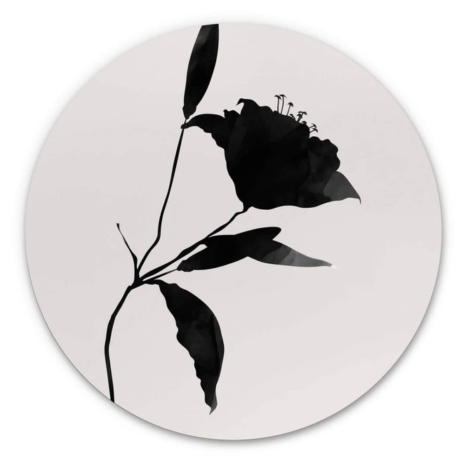 Alu-Dibond Kubistika - Nero - Rund