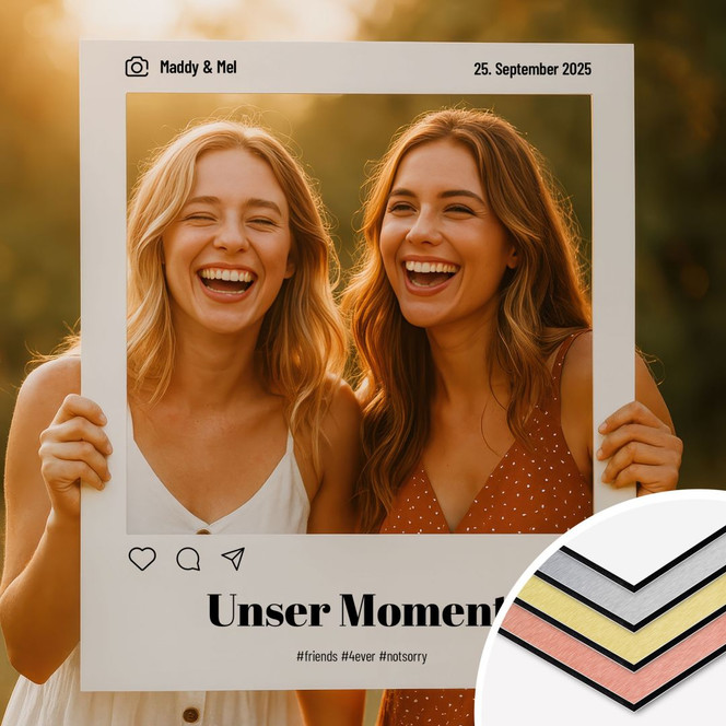 Fotorahmen Selfie-Design im Social Media Look - personalisierbar