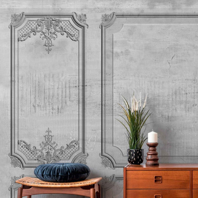 Fototapete Architektur WallPaneling1 in grau - Vliestapete Designwalls 2 - 2.55x3.5 m