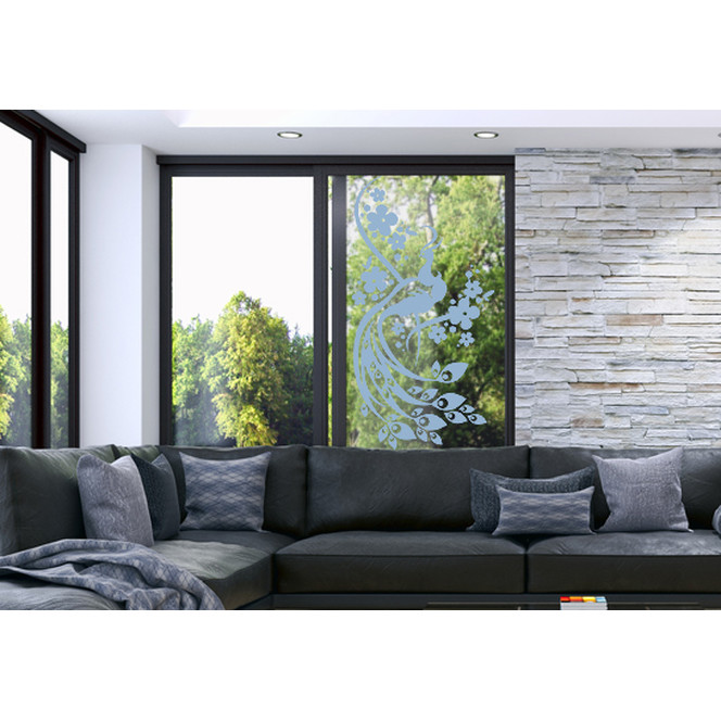 Glasdekor Pfau im Sommer - Bild 1