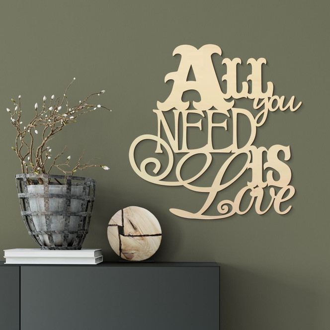 Holzbuchstaben Pappel - All you need is Love