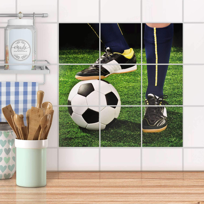 Klebefliesen - Fussballstar - 9er Set