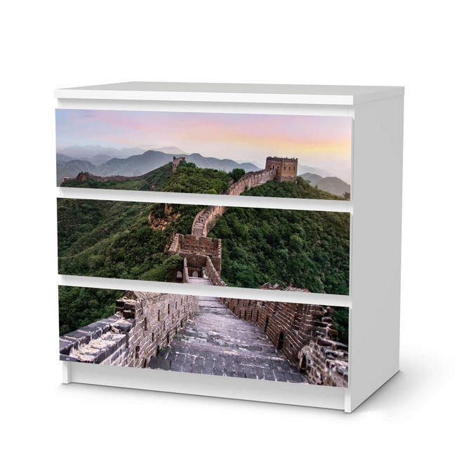 Klebefolie IKEA Malm Kommode 3 Schubladen - The Great Wall- Bild 1