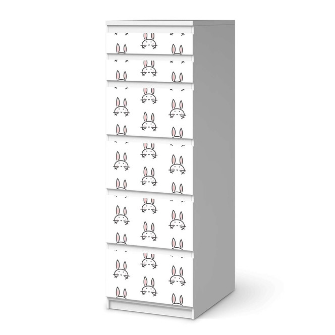 Klebefolie IKEA Malm Kommode 6 Schubladen (schmal) - Hoppel- Bild 1