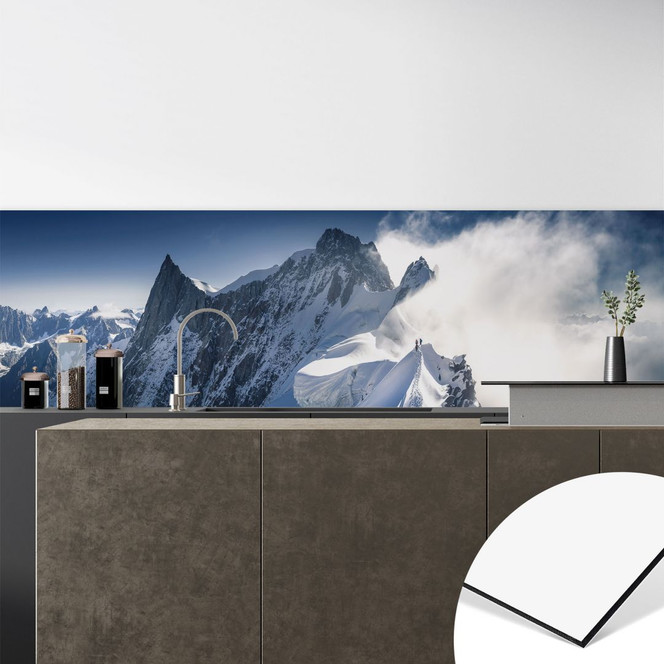 Küchenrückwand mit Berg-Motiv - Gipfel des Mont Blanc - Nienartowicz