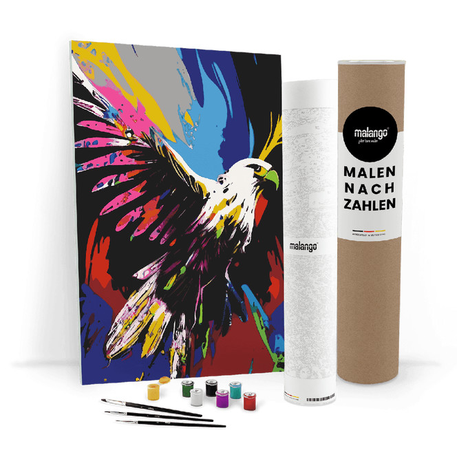 Malen nach Zahlen Leinwandbild - Adler Ares