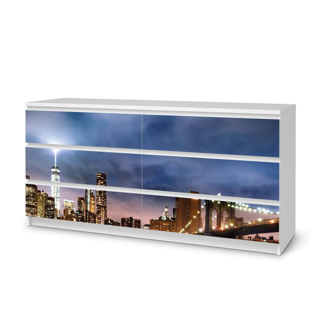 Möbelfolie IKEA Malm Kommode 6 Schubladen (breit) - Brooklyn Bridge- Bild 1