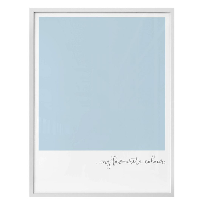 Poster My favourite colour - pastell blue