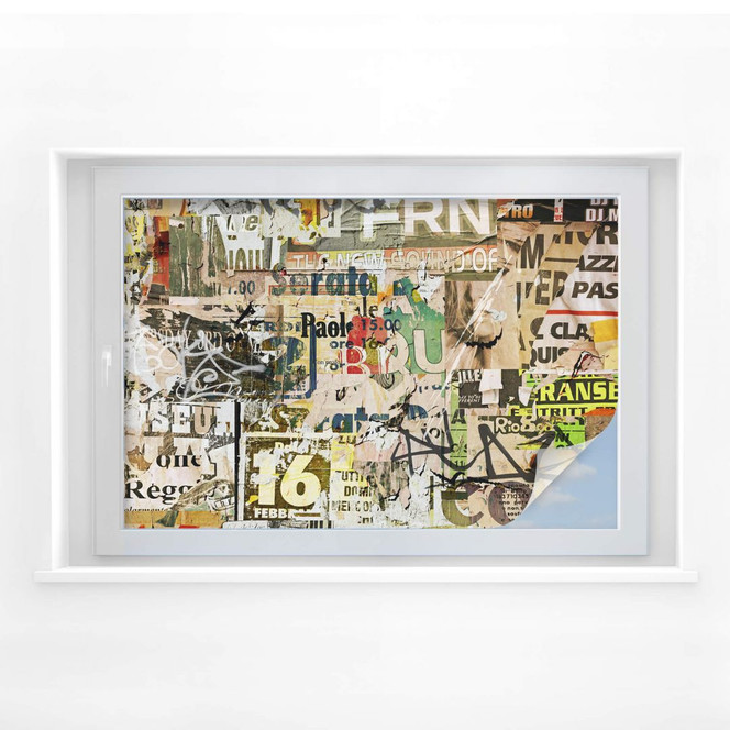 Sichtschutzfolie Abgerissene Poster