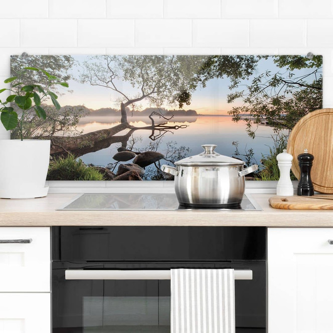 Spritzschutz Blick auf den See - Landschaft Panorama - Keller