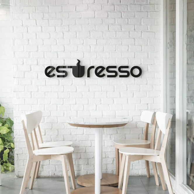 Acrylbuchstaben Espresso