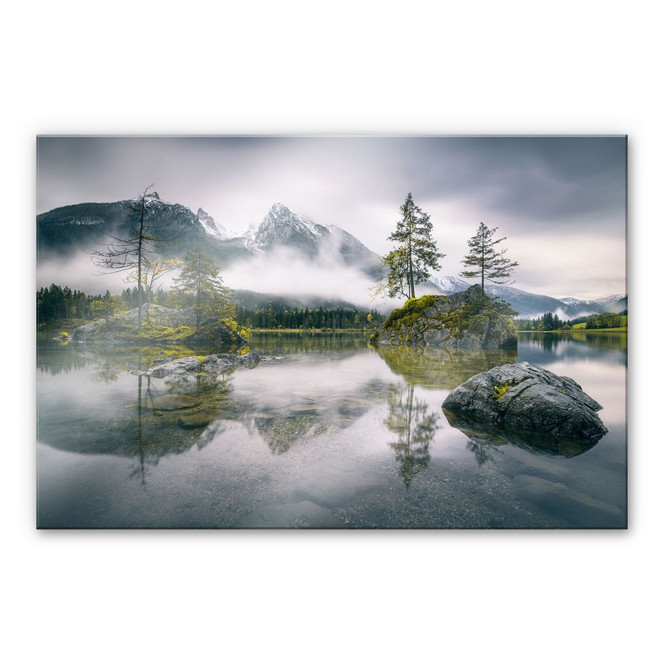 Acrylglasbild Wiemer - Nebel über Hintersee