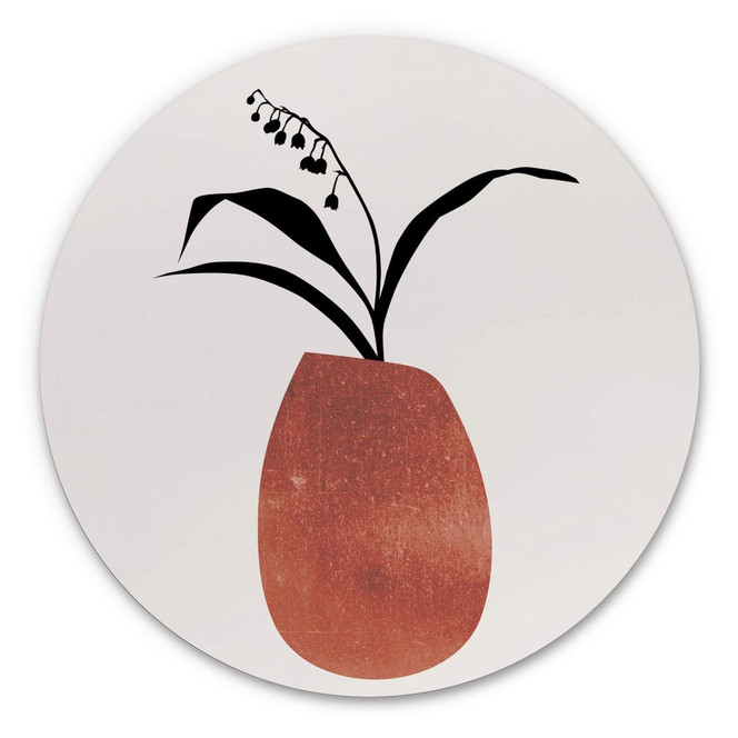 Alu-Dibond Kubistika - Winterblüher - Rund