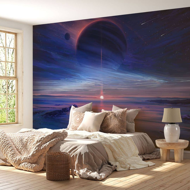 Fototapete Landschaft mit Erde und Galaxie - Aenami