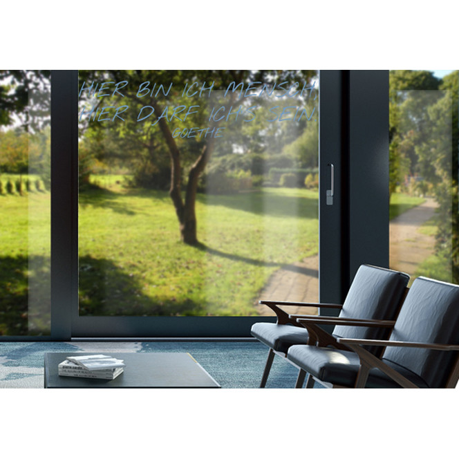 Glasdekor Hier bin ich Mensch - Bild 1