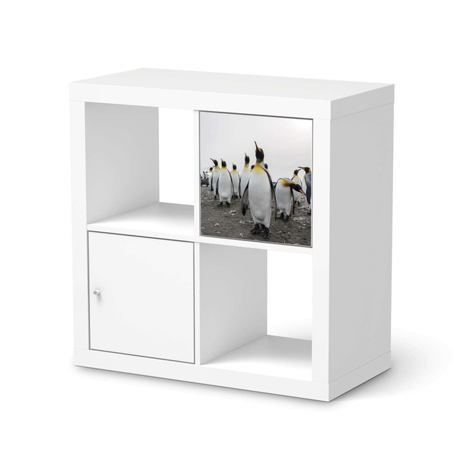 Möbelfolie IKEA Kallax Regal 1 Türe - Penguin Family- Bild 1