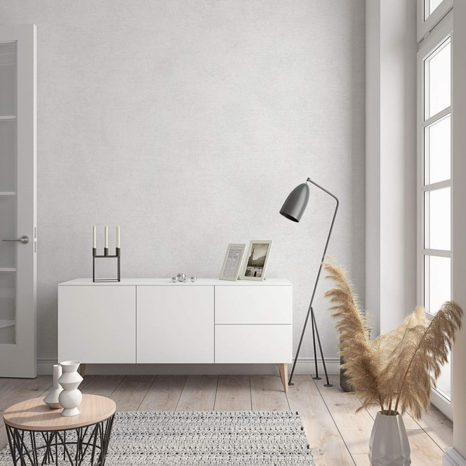 Vliestapete mit moderner einfarbiger Optik und Struktur in beige Uni