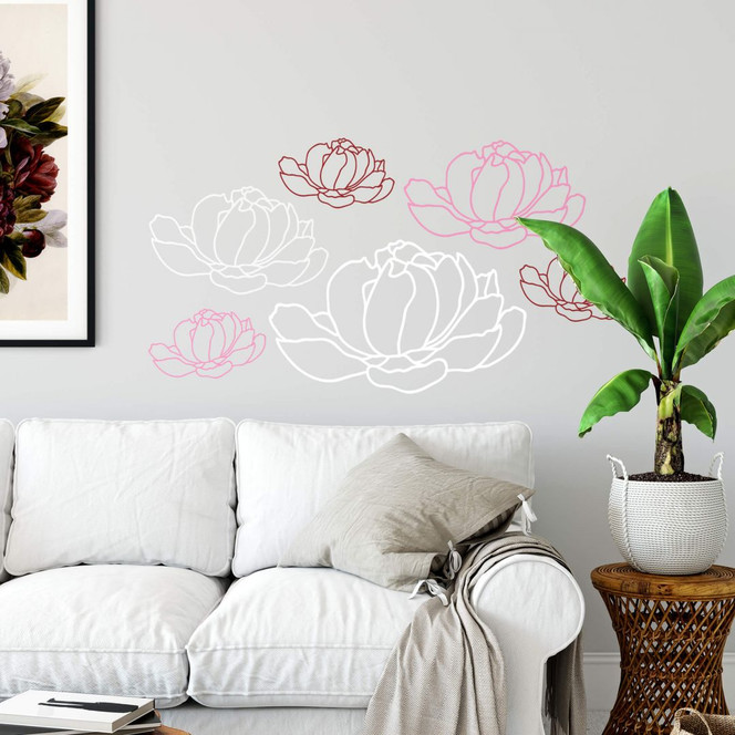 Wandtattoo Peony Blossom 01