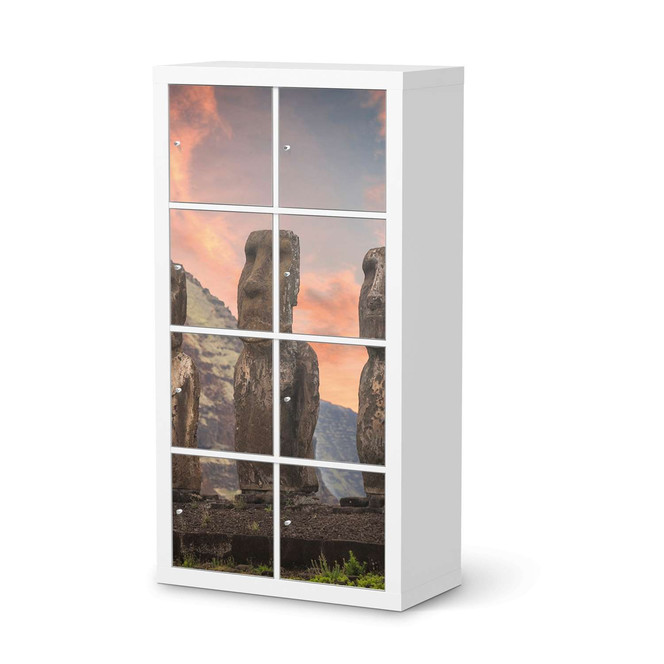 Klebefolie IKEA Expedit Regal 8 Türen - Easter Island- Bild 1