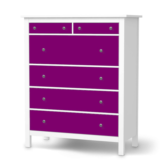 Klebefolie IKEA Hemnes Kommode 6 Schubladen - Flieder Dark- Bild 1