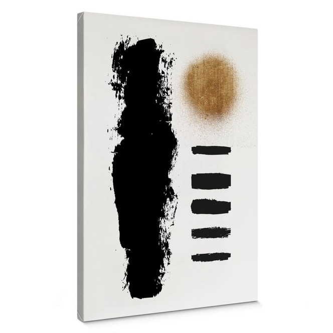 Leinwandbild Kubistika - Schwarze Streifen