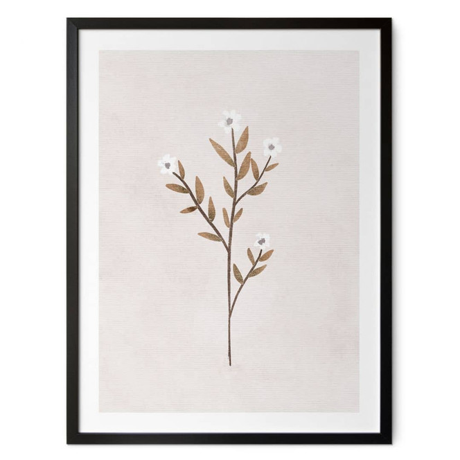 Poster Blumen Illustration - Vergissmeinnicht - Goed Blauw
