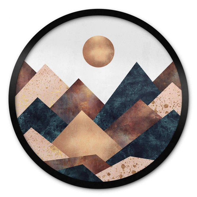 Poster Fredriksson - Herbst in den Bergen - Rund