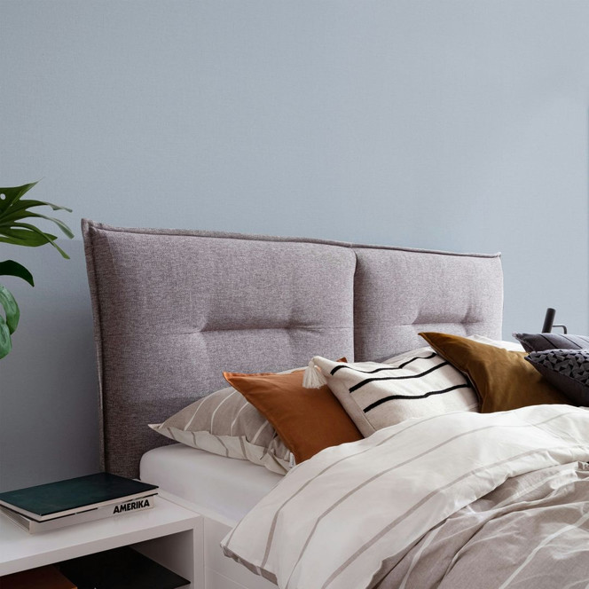 Vliestapete Strukturiert Uni Modern matt in Blau Grau