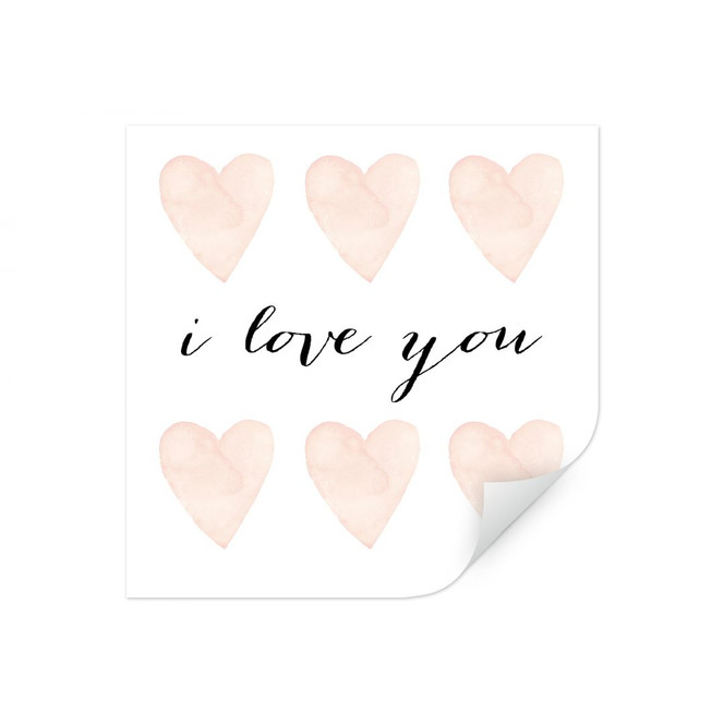 Wallprint Confetti & Cream - I love you